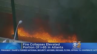 Fire Collapses Elevated Portion Of I-85 In Atlanta