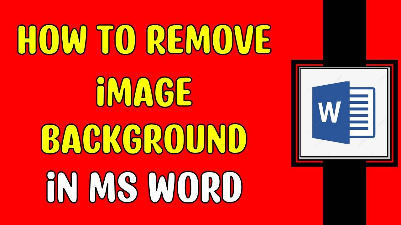 How to Remove Image Background in MS Word !! - YouTube