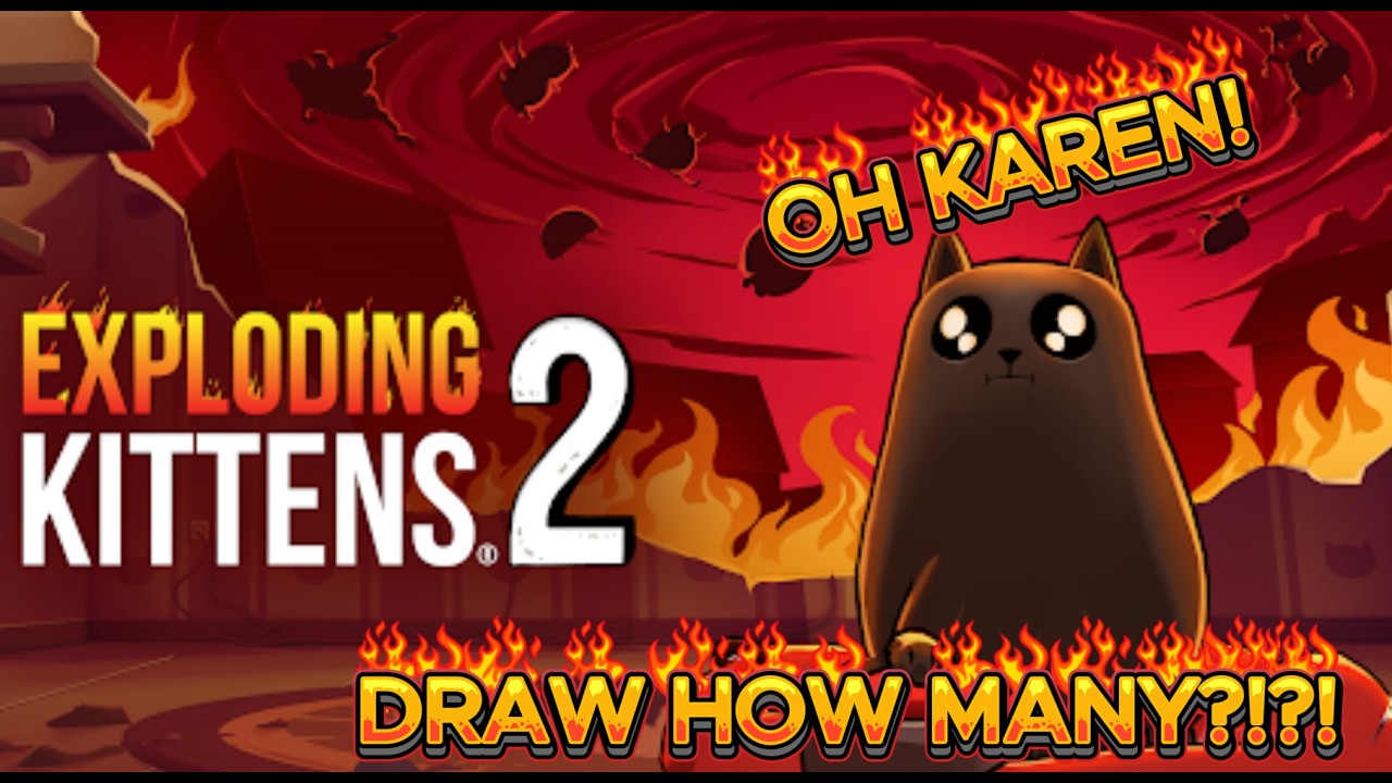 EXPLODING KITTENS 2: CHAINING DRAW TWOS?! (4-player gameplay)