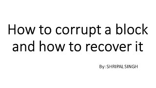 How to Check for Physical and Logical Block Corruption screenshot 3