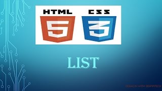 HTML5 and CSS3 beginners tutorial 5 - lists