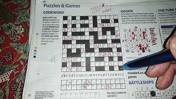 Evening Standard codeword - tutorial - how to solve - walkthrough 20-4-22