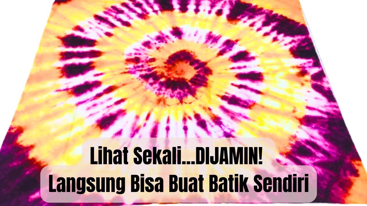 Jumput CARA MEMBUAT BATIK JUMPUTAN 2 WARNA MUDAH LANGSUNG BISA || TIE DYE ...