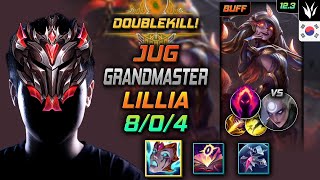 GrandMaster Lillia Jungle vs Diana - Лиллия Страдания Лиандри Темная жатва - LOL KR 12.3