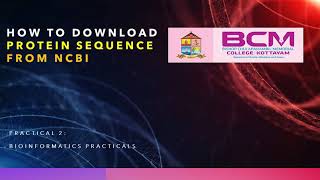 LEARN TO DOWNLOAD A PROTEIN SEQUENCE FROM NCBI I FASTA FORMAT
