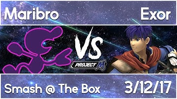 Smash @ The Box Project M: Maribro (Mr Game and Watch) vs Exor (Captain Falcon, Ike)