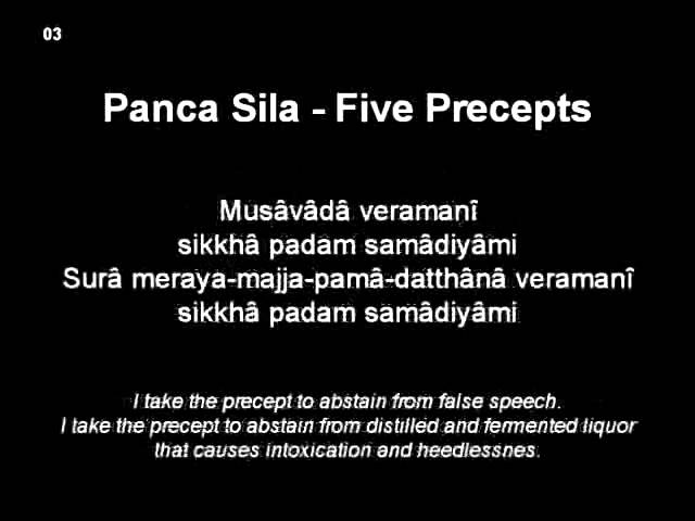 Panca Sila - Five Precepts class=