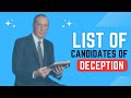 Lists Of Candidates for Deception- Derek Prince