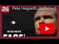 Pete Hegseth confirmed as Trumps Defense Secretary #defensesecretary