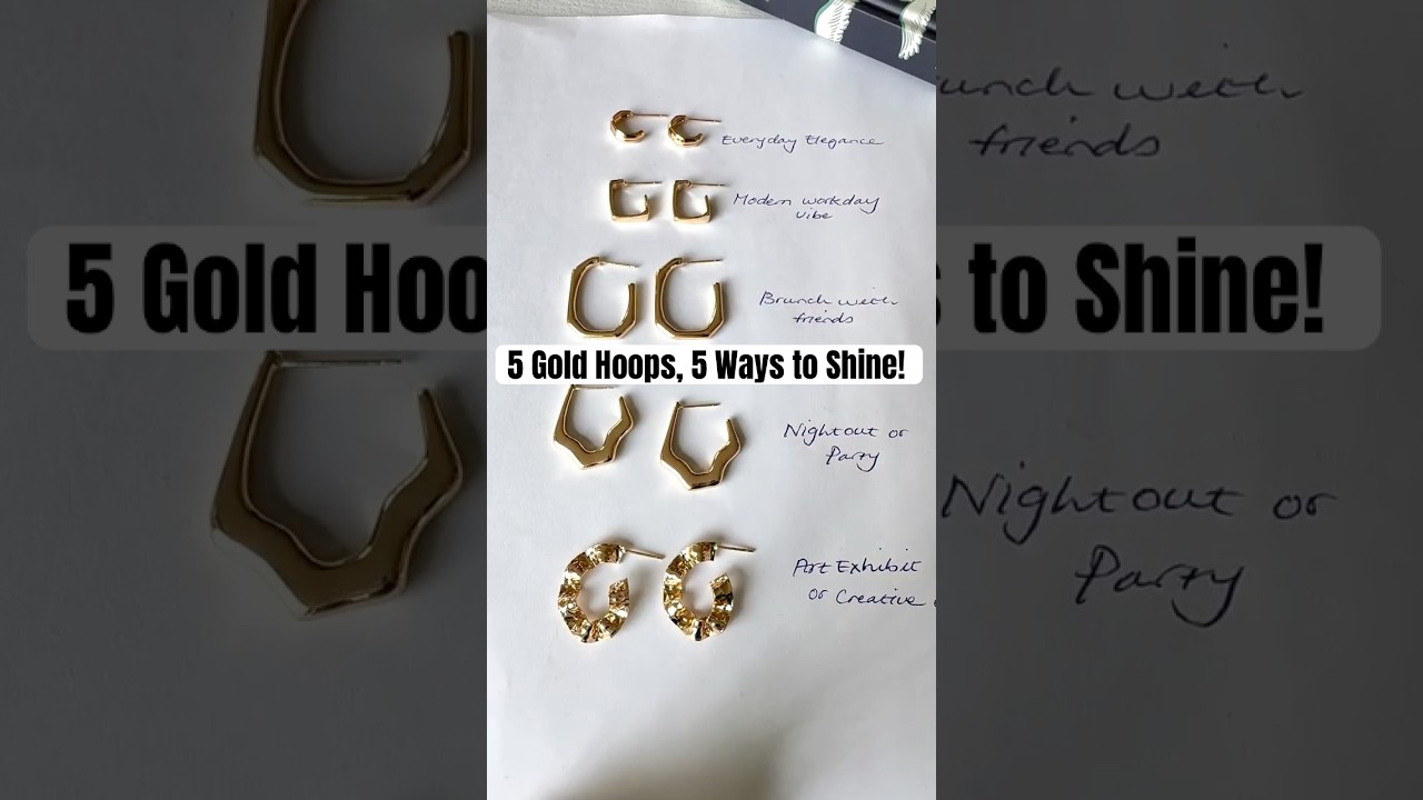 5 Gold Hoops, 5 Ways to Shine! 