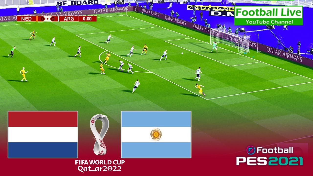 Netherlands vs Argentina FIFA World Cup Qatar 2022 Watch Along and PES 21 Gameplay
