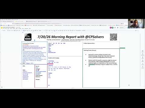 July 20, 2026 - VMR with Alec, Austin, & Jeffrey - Recurrence of GCA?