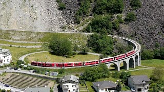 [RhB]Brusio Spiral Viaduct, Rhaetian Railway, Switzerland