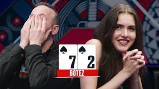 Alexandra Botez (botezlive) Crushing The Bomb Pot 3 Times in A row🔥⁠ ⁠ ⁠ ⁠  #poker #chipporn #wsop #chips #bracelethunting #pokerchips…