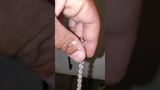 Harlembling 925 Silver Cluster Man Made Diamond braclet