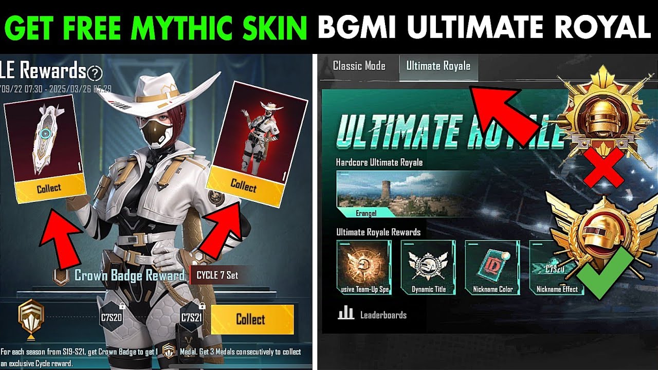 Get Free Mythic Outfit Skins In Bgmi | Bgmi New Ultimate Royale Tier ...