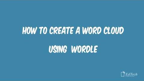 How to create wordcloud using Wordle