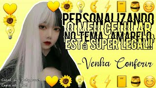 ↬Personalizando meu celular no tema: AMARELO💛 screenshot 4