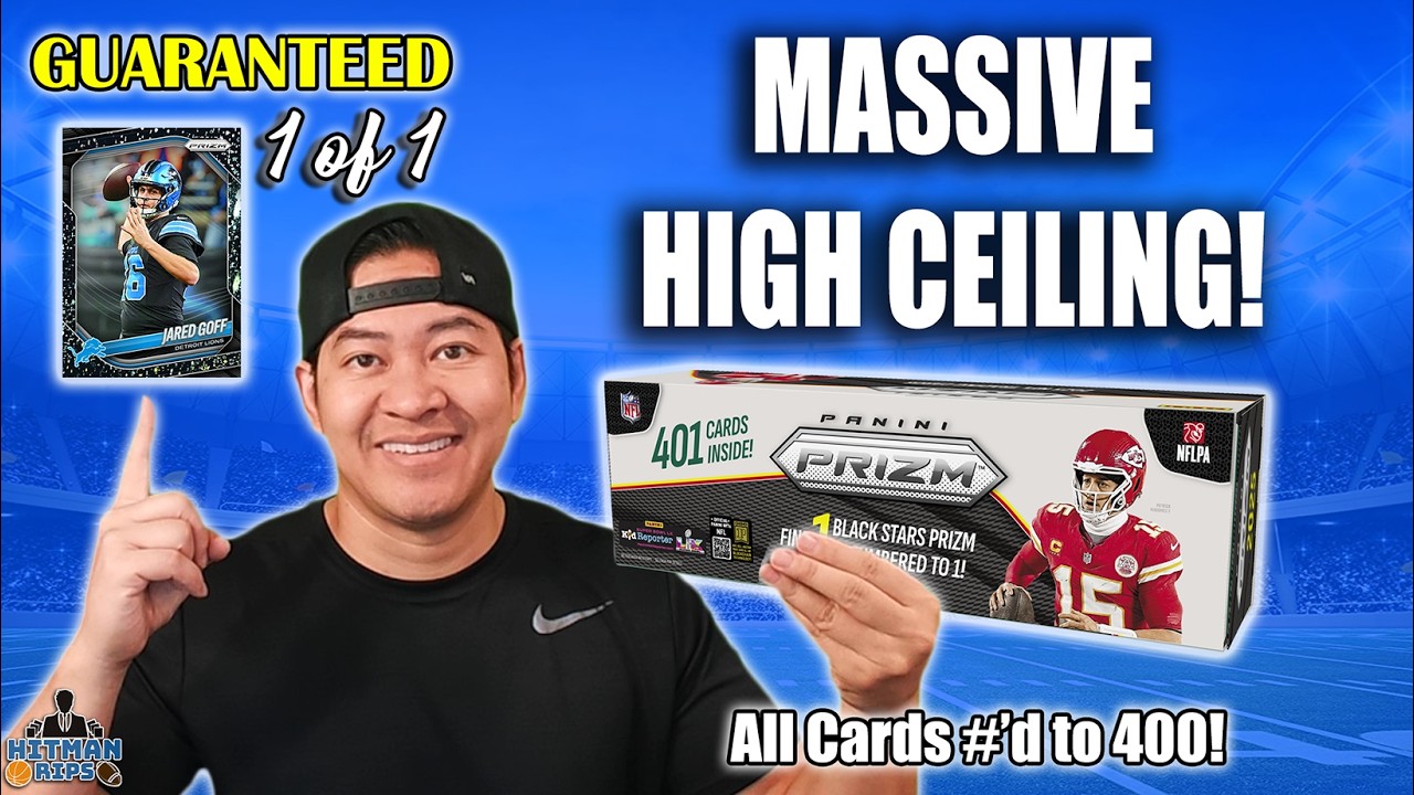 BLACK Stars 1 of 1! MASSIVE HIGH CEILING! 2025 Prizm Football Premium Set! $2,700+ per Box!