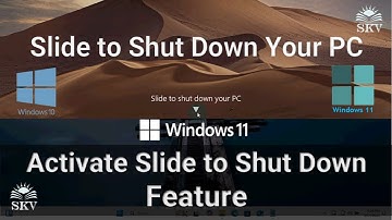 How to Activate and use the "Slide to Shut Down" Feature in Windows 10/11 | Slide to Shut Down