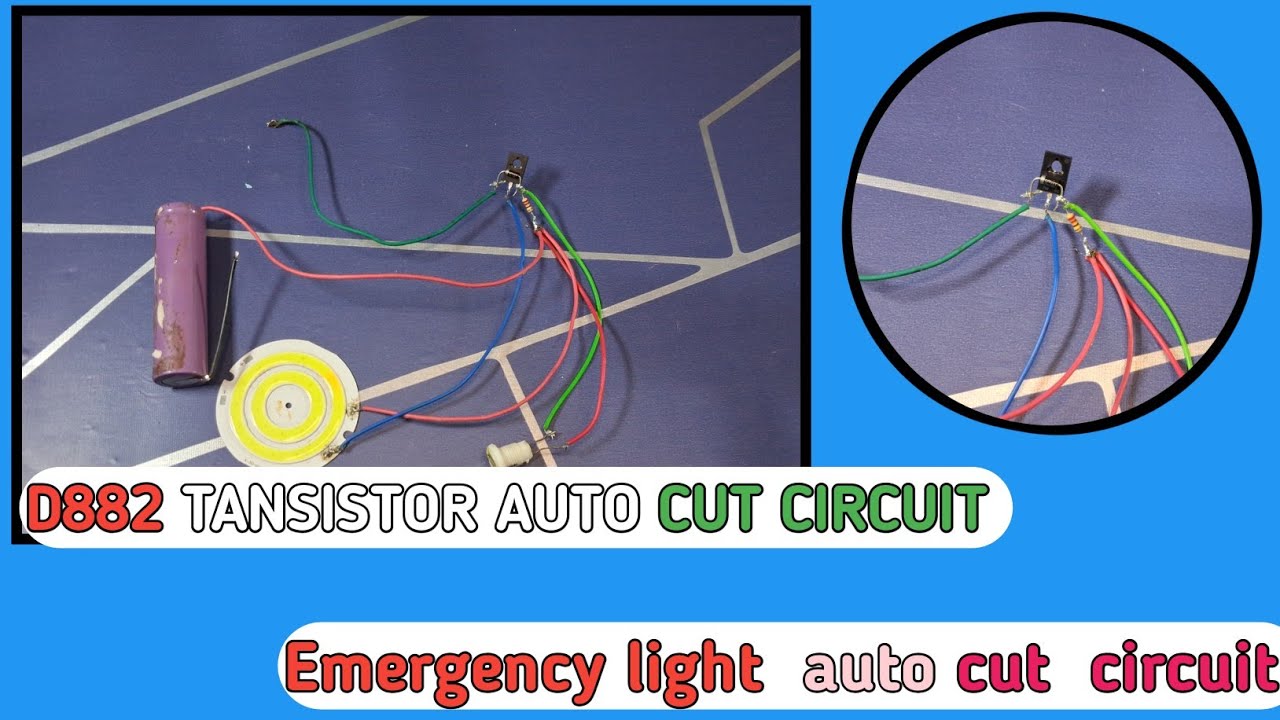 4v auto cut circuit   emerjency light auto cut circuit .automatic on /off circuit 