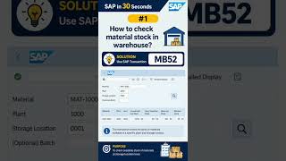How to Check Material Stock in Warehouse - MB52