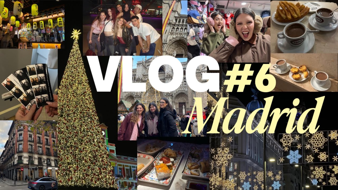 VLOG de Madrid #6 📚🎄⭐️  vlogmas // Toledo, finales, sushi y navidad