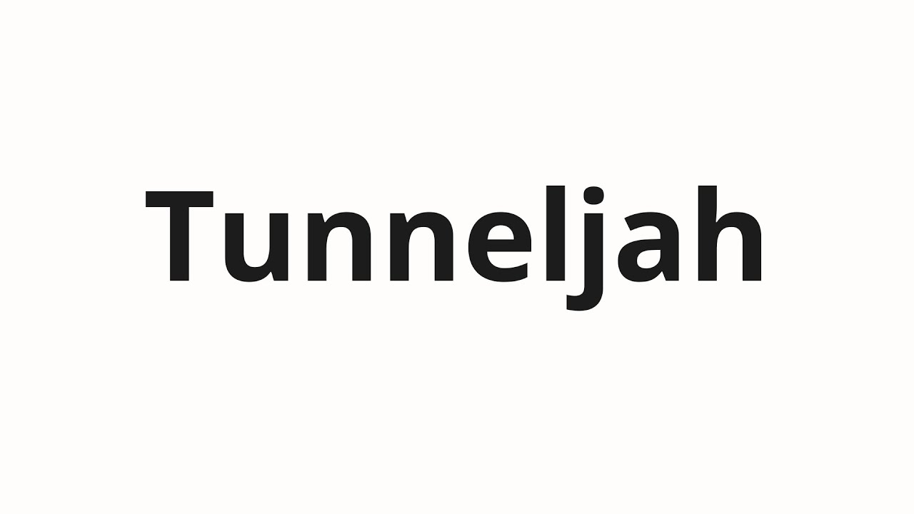 How to pronounce Tunneljah Туннелях (Tunnels in Russian) YouTube