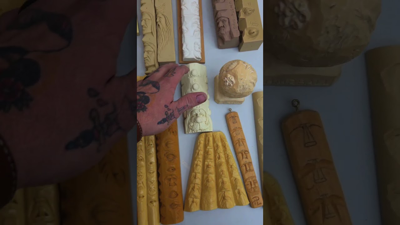 My Woodcarving study stick Collection#woodcarving #whittling #caricaturecarving #woodart #studystick