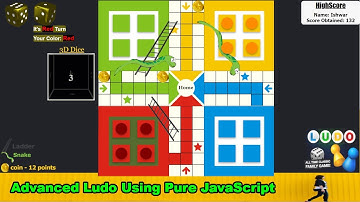 Advanced Ludo Game with Pure JavaScript | Ladders, Snake and Coin in single game