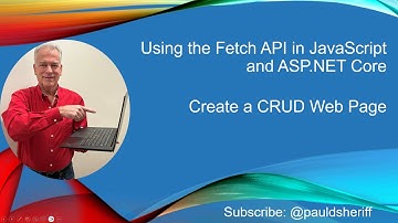 Lesson 7: Create a CRUD Web Page Using the Fetch API