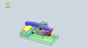 Vertical clamping with a toggle-lever system