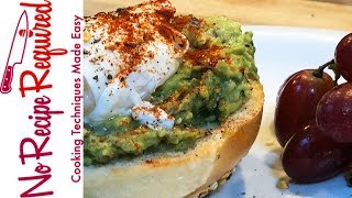 Simple Homemade Avocado Toast with Poached Egg - NoRecipeRequired.com
