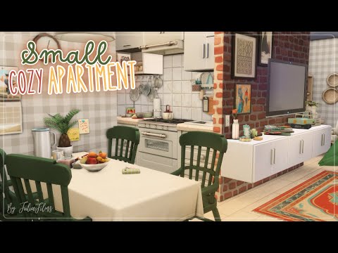 Видео: Маленькая уютная квартира💕│Строительство│Small Cozy Apartment│SpeedBuild│NO CC [The Sims 4]