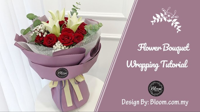 Flowers by Terra  Tutorial: How to wrap a Korean-style Bouquet 花束包装 # bouquet #floraldesign 