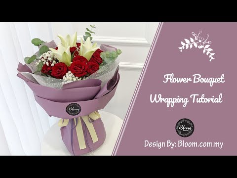 korean style bouquet wrapping/ how to wrap flower bouquet 