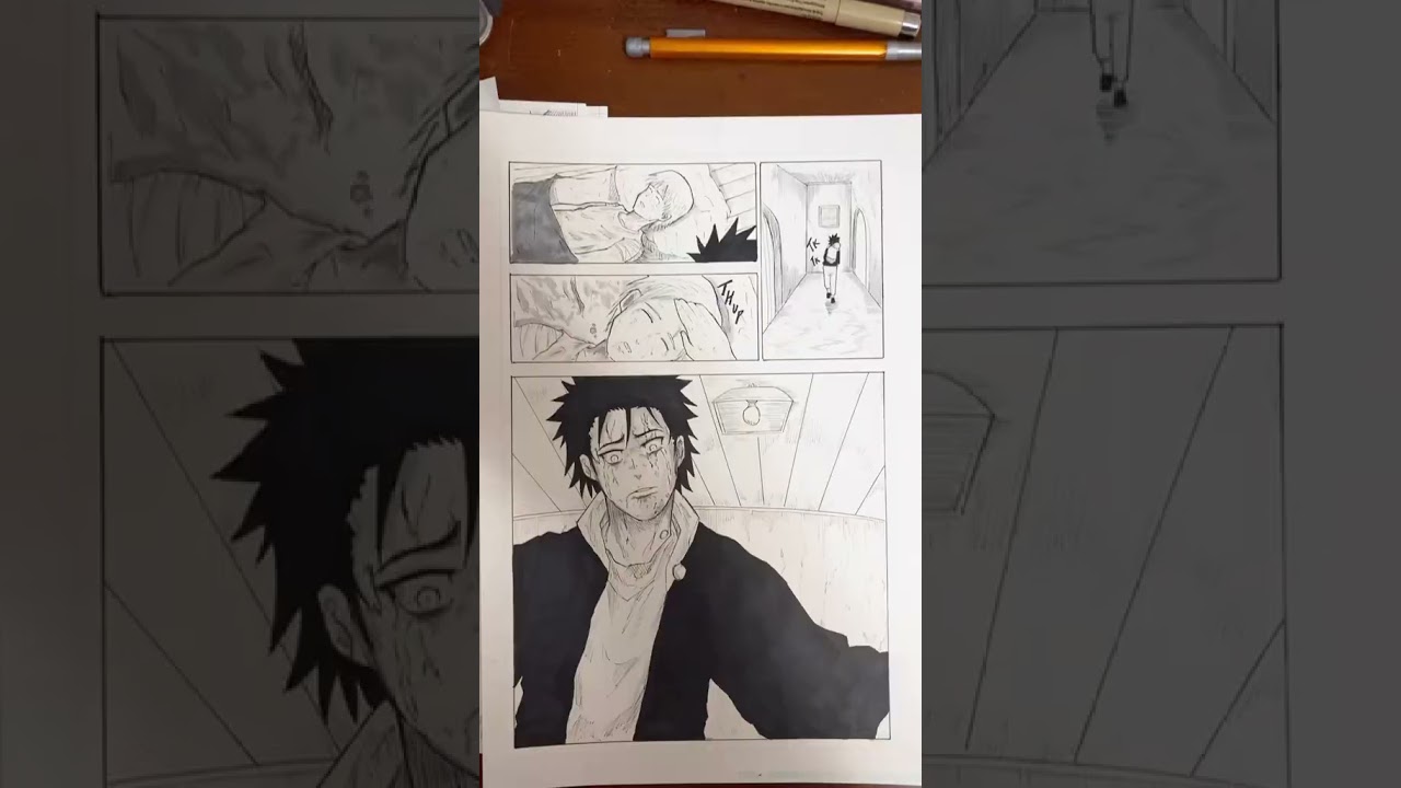 Concept Vs Final Copy of my own Manga!! Link in bio to read. 