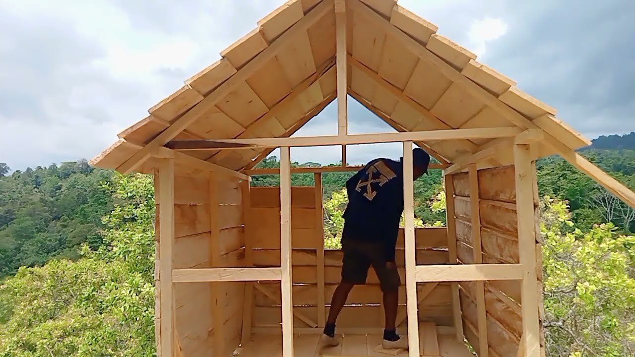 camping di dalam kebun jambu membuat pondok tempat berlindung