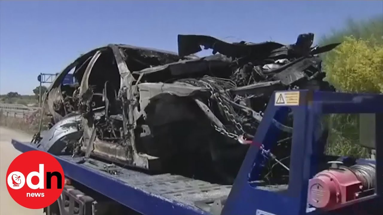 José Antonio body and car moved from crash scene - YouTube