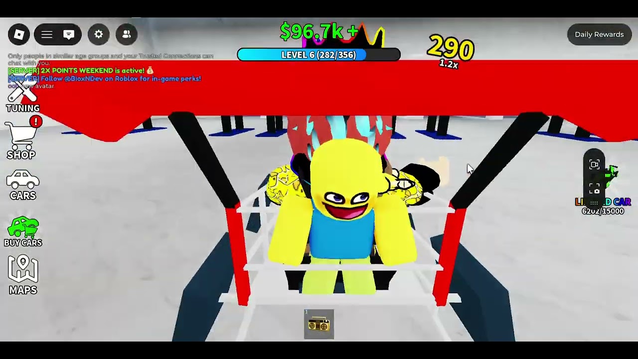 drifting in a literal shopping cart