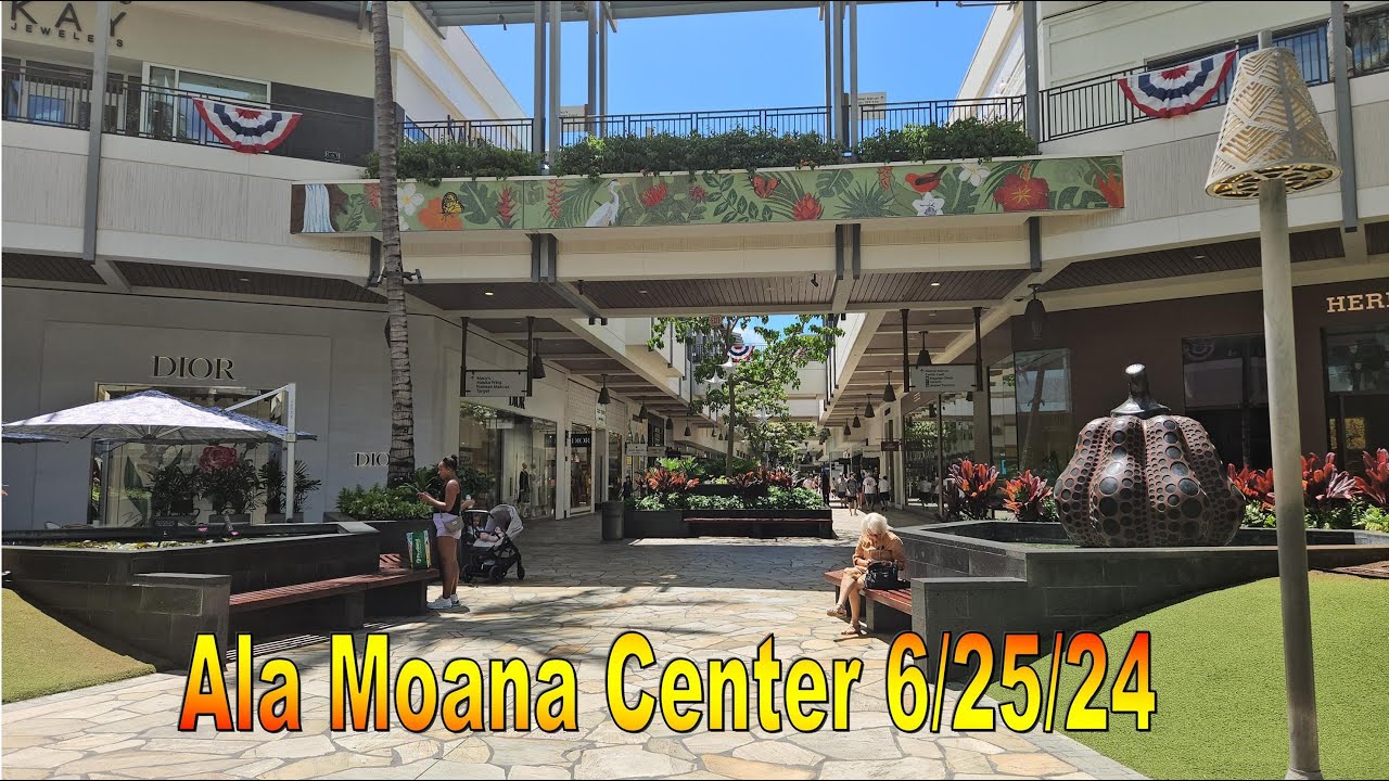 [4K] Ala Moana Center 2nd Fl Walk on 6/25/24 in Honolulu, Oahu, Hawaii