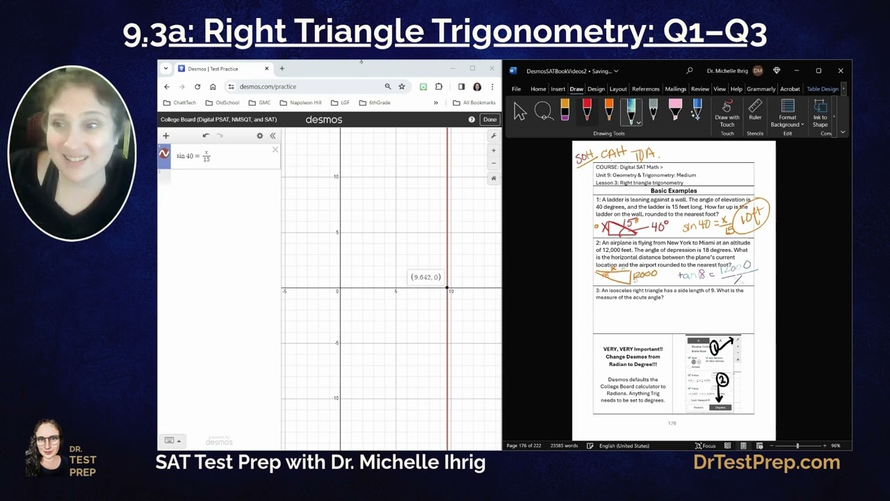SAT Math 9.3: Right Triangle Trigonometry - HeyDrTestPrep.com
