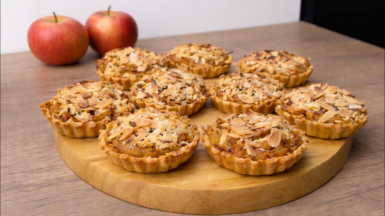Яблочные тарталетки из песочного теста —рассыпчатые и съедаются моментально🍎