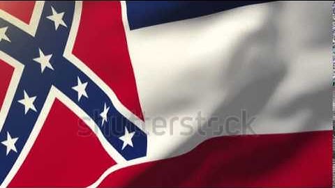mississippi flag waving in the wind. Looping sun rises style. Animation loop Stock video by