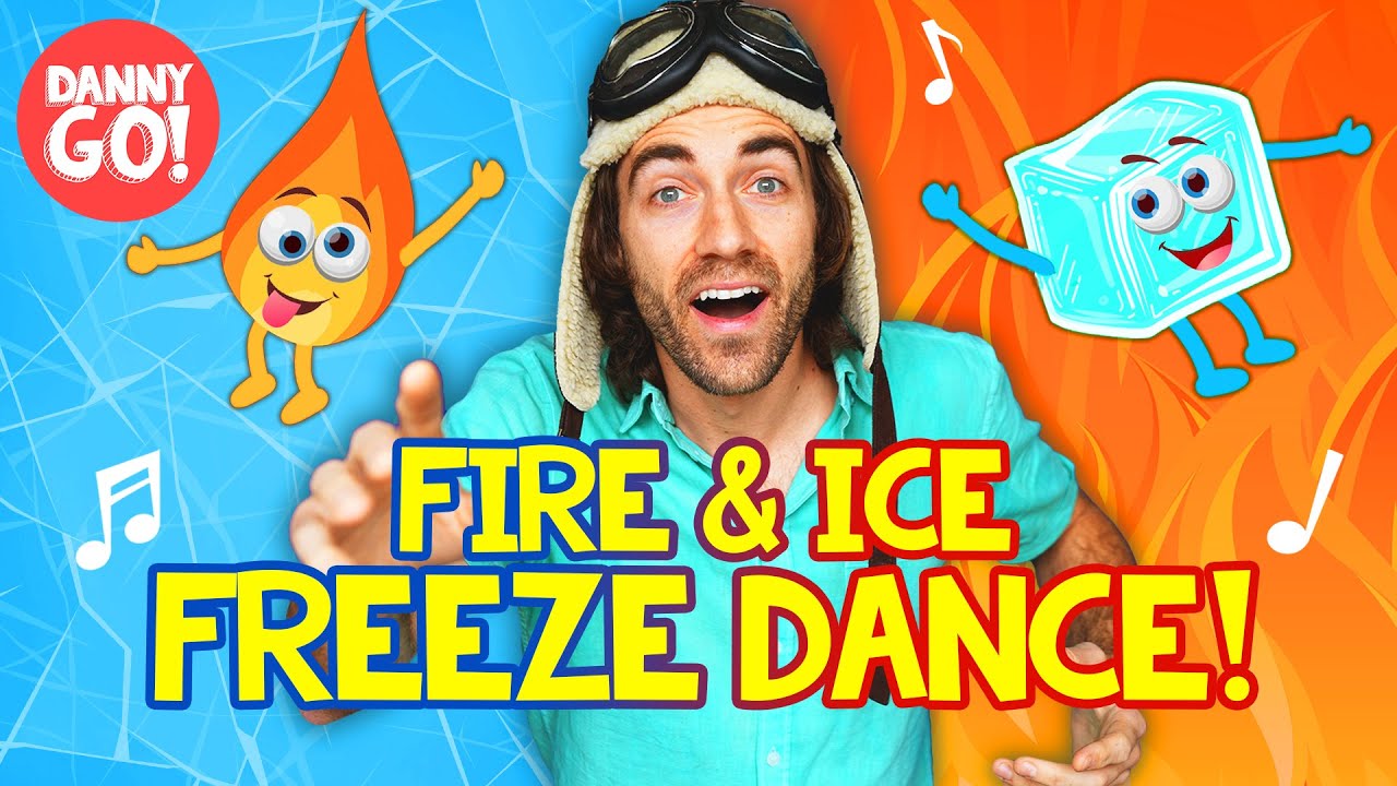 Fire & Ice FREEZE Dance! 🔥❄️ /// Danny Go! Brain Break Songs for Kids 