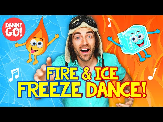 Fire u0026 Ice FREEZE Dance! 🔥❄️ /// Danny Go! Brain Break Songs for Kids class=