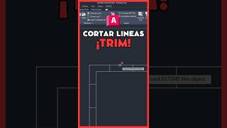 🚀 Cómo cortar una línea en AutoCAD usando el comando TRIM #autocad #autocadcommands