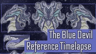 the blue devil reference ✦ krita ✦ #pirate #roleplay #art #speedpaint #timelapse #seamonster #dragon