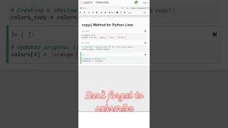10. copy() Method for Python Lists Wealth