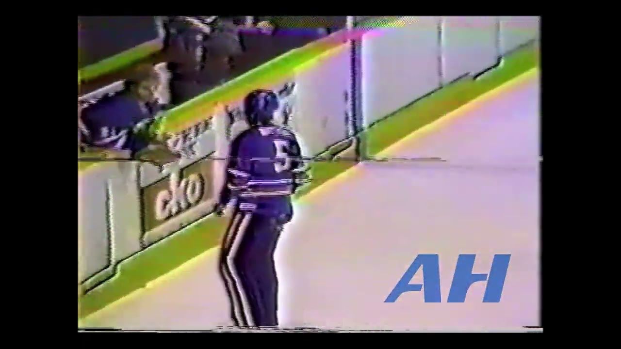 WHL Mar. 24, 1985 Larry DePalma,NW v Will Andersen,KAM New Westminster Bruins Kamloops Blazers